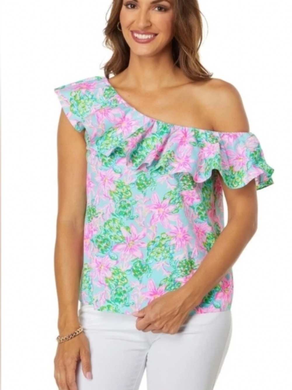 Lilly Pulitzer La Fortuna off shoulder top